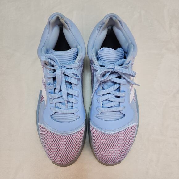 Adidas Marquee Boost Low Glow Blue Mens 14 Baby Blue Orange White Basketball - Picture 4 of 15